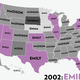 Illustration for article titled Map: Six Decades of the Most Popular Names for Girls, State-by-State